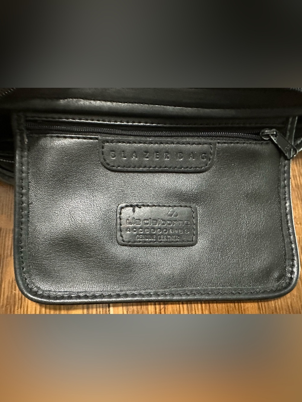 Vintage Liz Claiborne Black Leather Blazer Bag - Picture 7 of 11